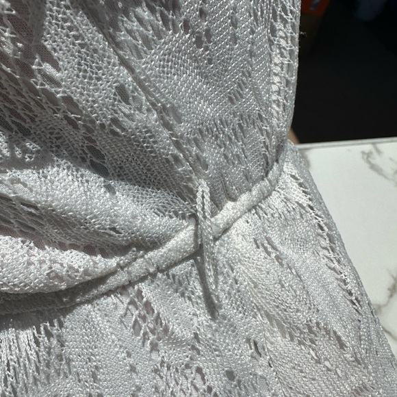 White Lace Country Dress, Cowgirl Dress high to low. Size S/M - Picture 5 of 7